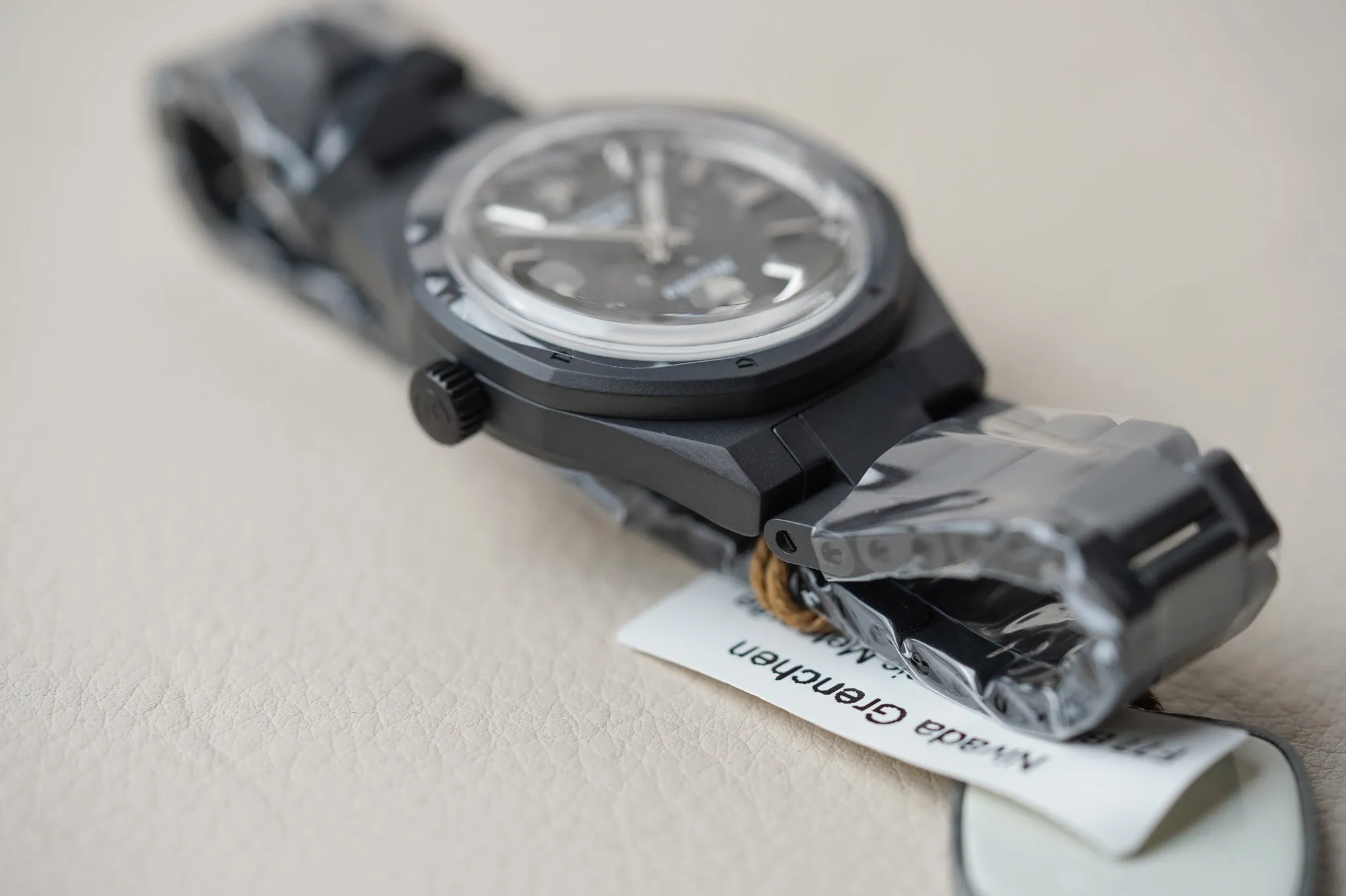 Nivada Grenchen F77 Black Ceramic Meteorite Dial 68020A77