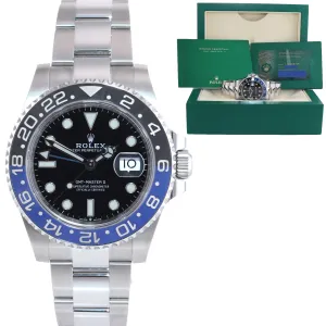 NOV 2021 NEW PAPERS Rolex GMT Master PEPSI Blue Ceramic Oyster 126710 Watch