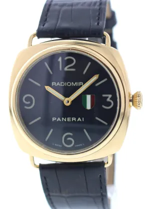Officine Panerai Radiomir Italy Flag PAM 231 / OP 6658 Rose Gold