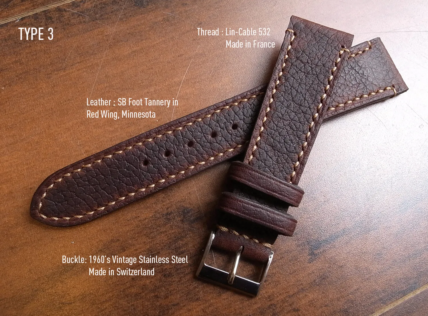 OILTAN BROWN RED WING BOOT CUSTOM MADE STRAP