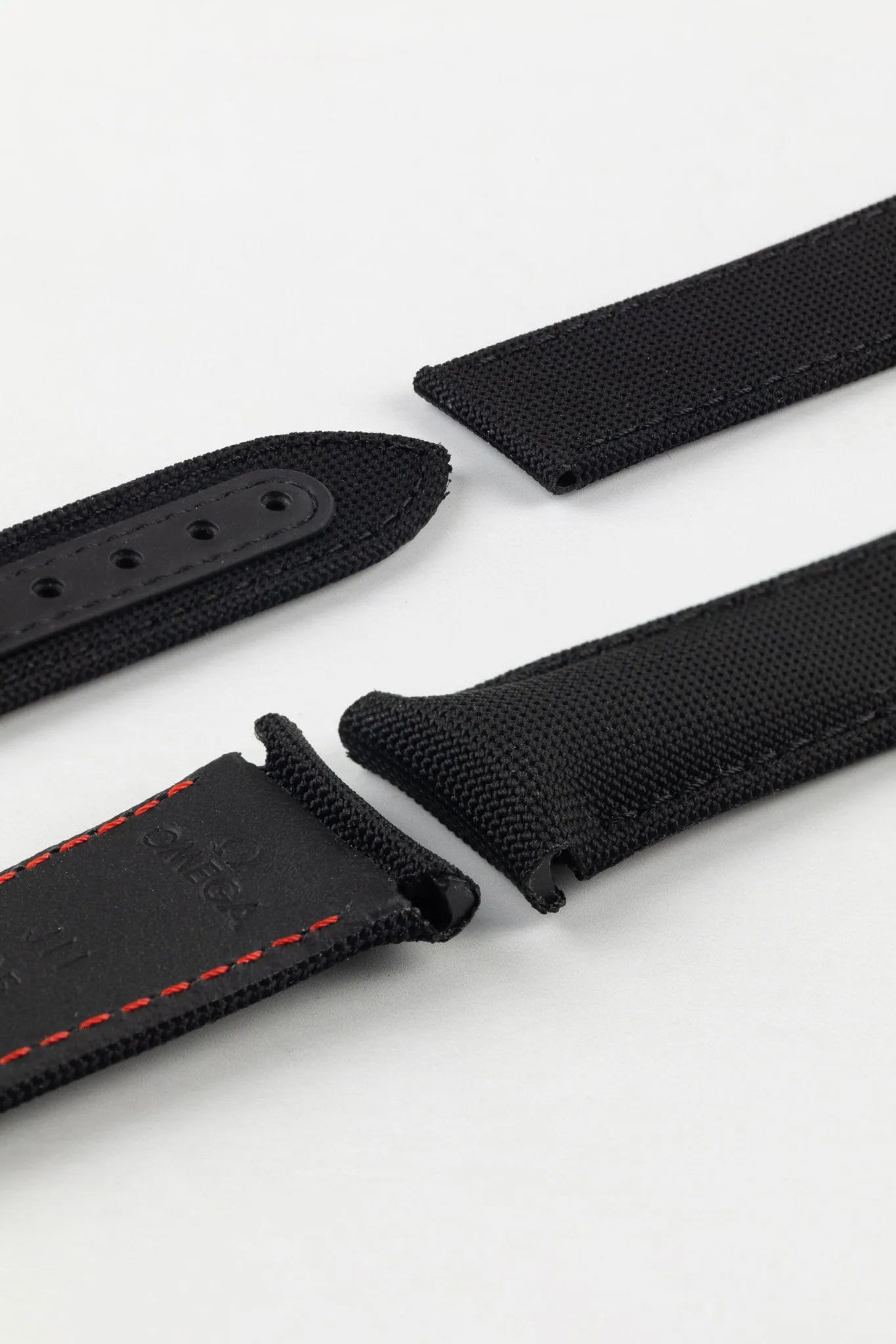 OMEGA 'Black Black' MoonWatch Black Deployment Nylon Watch Strap