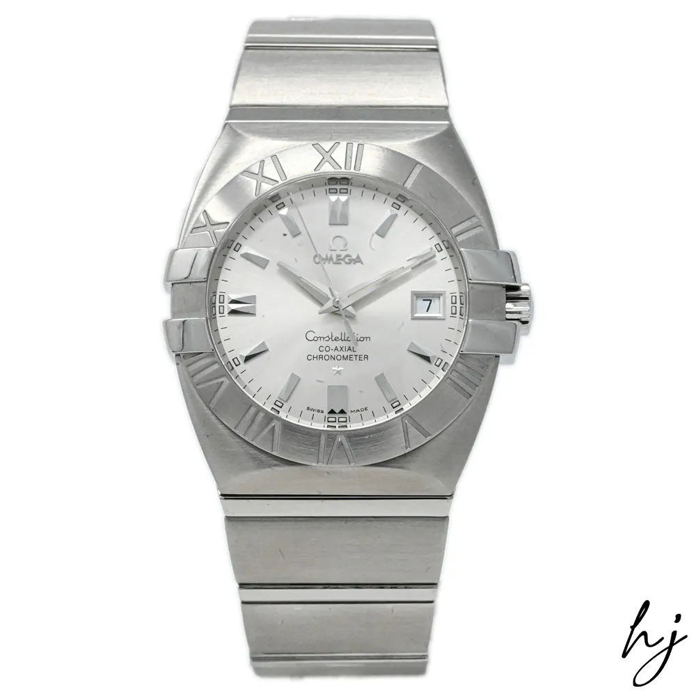 Omega Constellation Double Eagle Stainless Steel 38mm Silver Stick Dial Watch Reference #: 1503.30.00