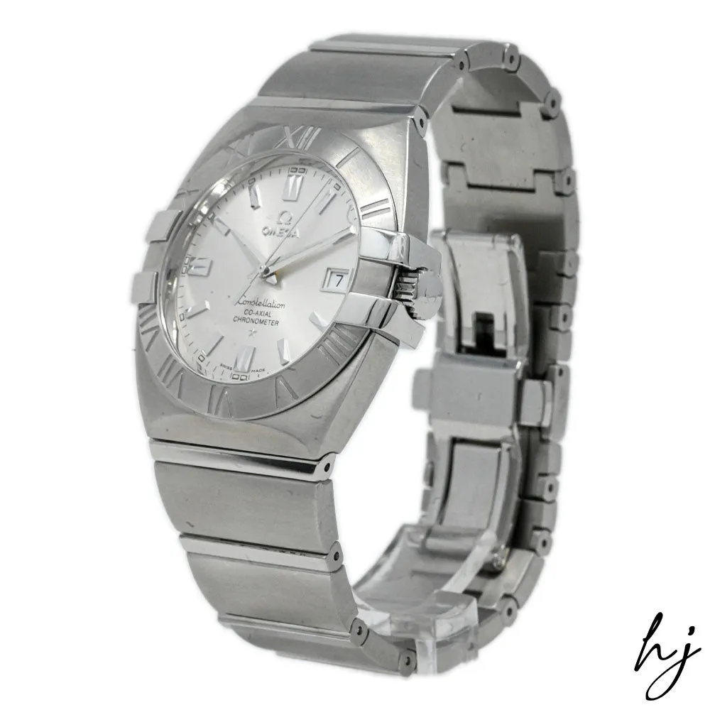 Omega Constellation Double Eagle Stainless Steel 38mm Silver Stick Dial Watch Reference #: 1503.30.00
