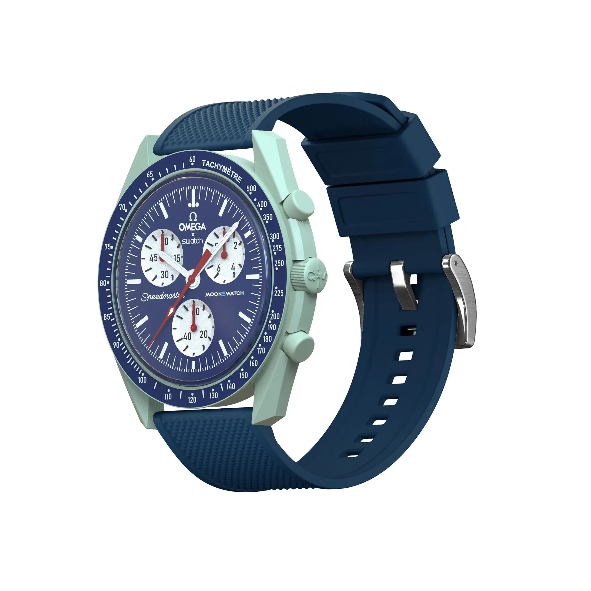 Omega Moonswatch Fkm Rubber Navy Blue Watch Band