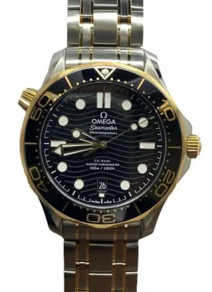Omega Seamaster Diver 300M Steel & Rose Gold 42mm 210.20.42.20.01.001 Black Dial Automatic Men's Watch