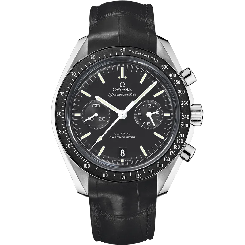 Omega Speedmaster Two Counters 44.25 mm, steel on leather strap