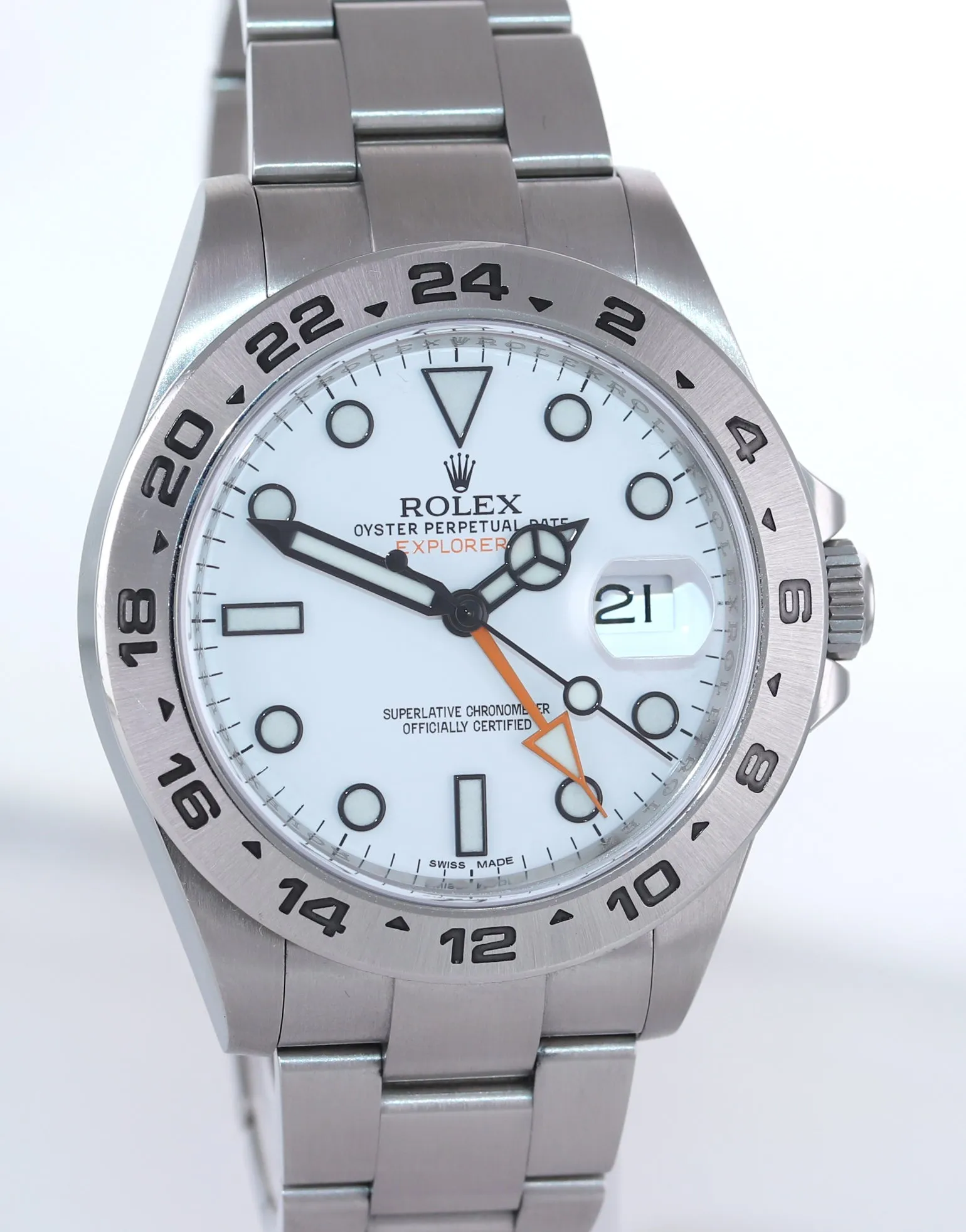 PAPERS 2021 RSC PAPERS Rolex Explorer II 42mm 216570 White Polar Steel GMT Watch