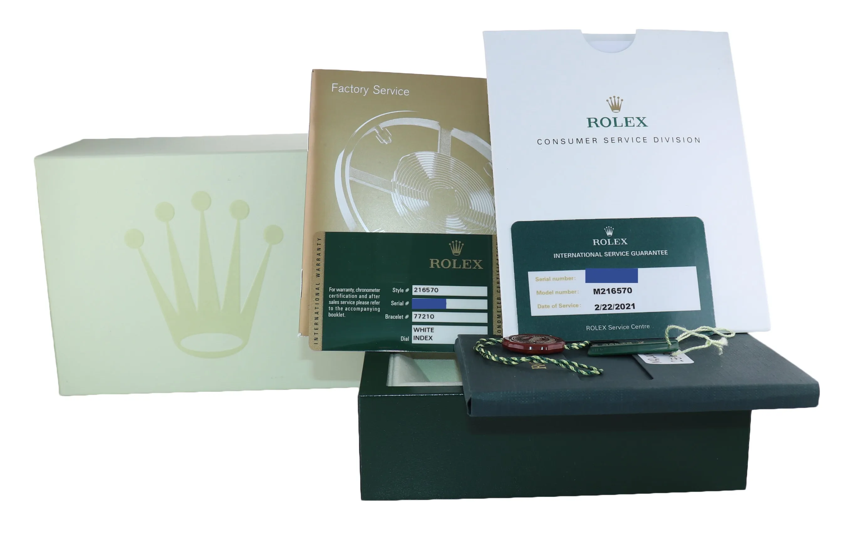 PAPERS 2021 RSC PAPERS Rolex Explorer II 42mm 216570 White Polar Steel GMT Watch