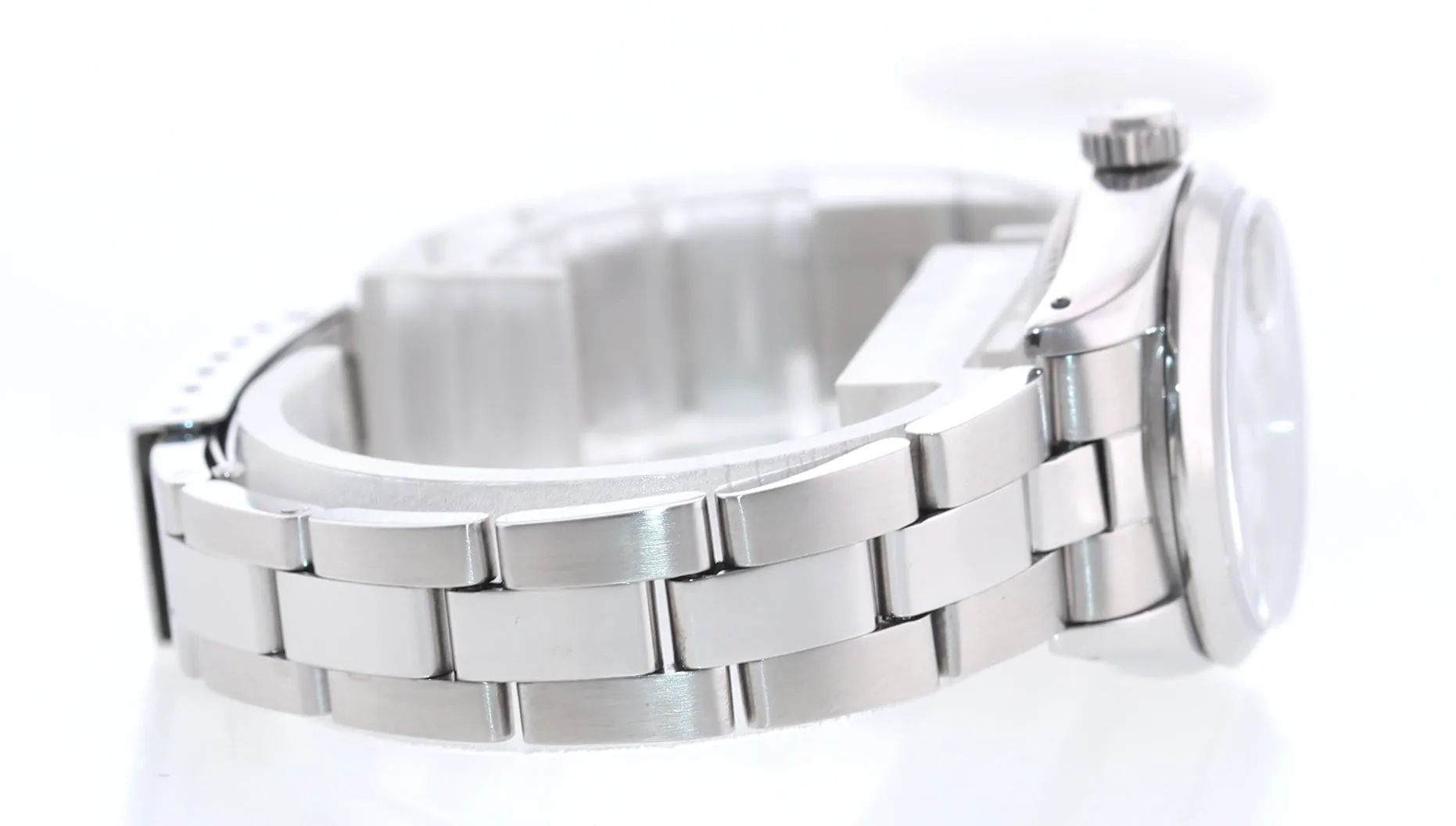 PAPERS Ladies Rolex Date 69160 Steel Oyster White Roman 26mm Steel Watch Box