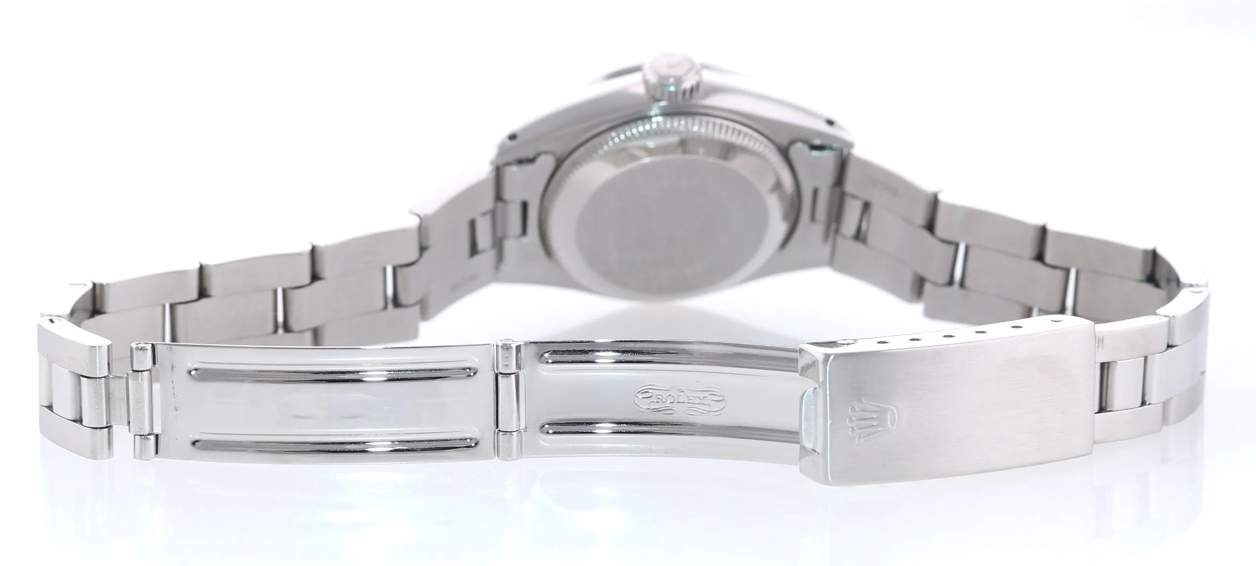 PAPERS Ladies Rolex Date 69160 Steel Oyster White Roman 26mm Steel Watch Box
