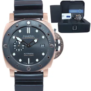 PAPERS Panerai Submersible Goldtech Oro PAM01070 Rose Gold Carbotech PAM 1070