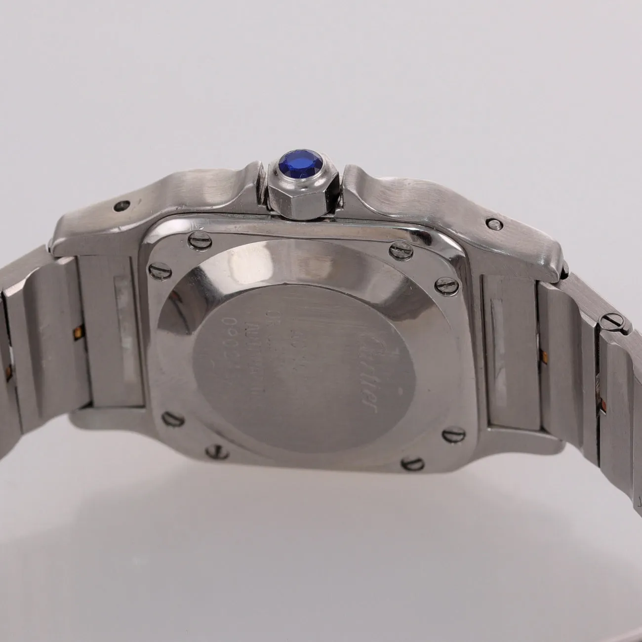 PAPERS VTG Cartier Santos 18k Gold Steel 24mm Roman Automatic Two Tone Watch