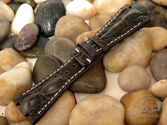 Particolare Capolavoro Dark Brown Hornback Crocodile Leather Audemars Piguet Royal Oak Offshore