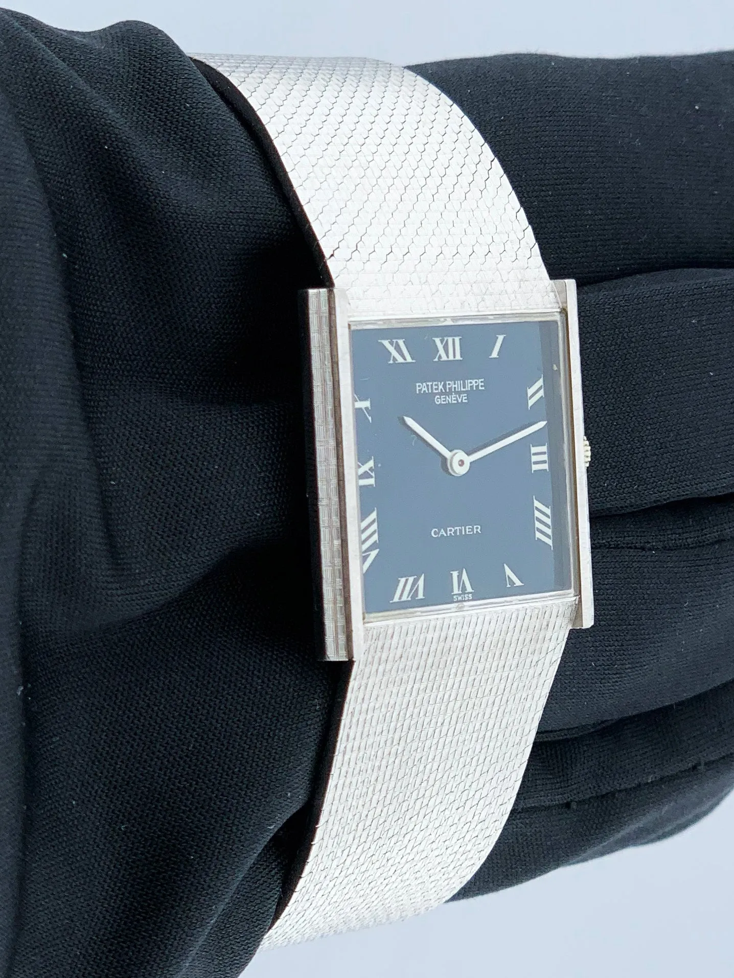 Patek Philippe 3494 Retailed By Cartier 18K White Gold Watch