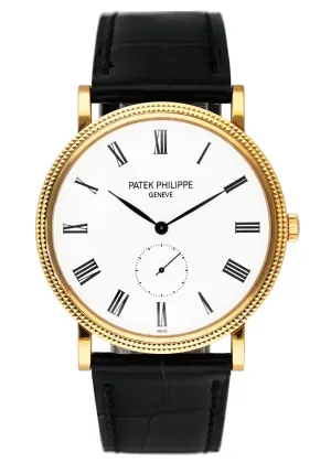 Patek Philippe Calatrava 5119J 18K Yellow Gold Mens Watch With Papers