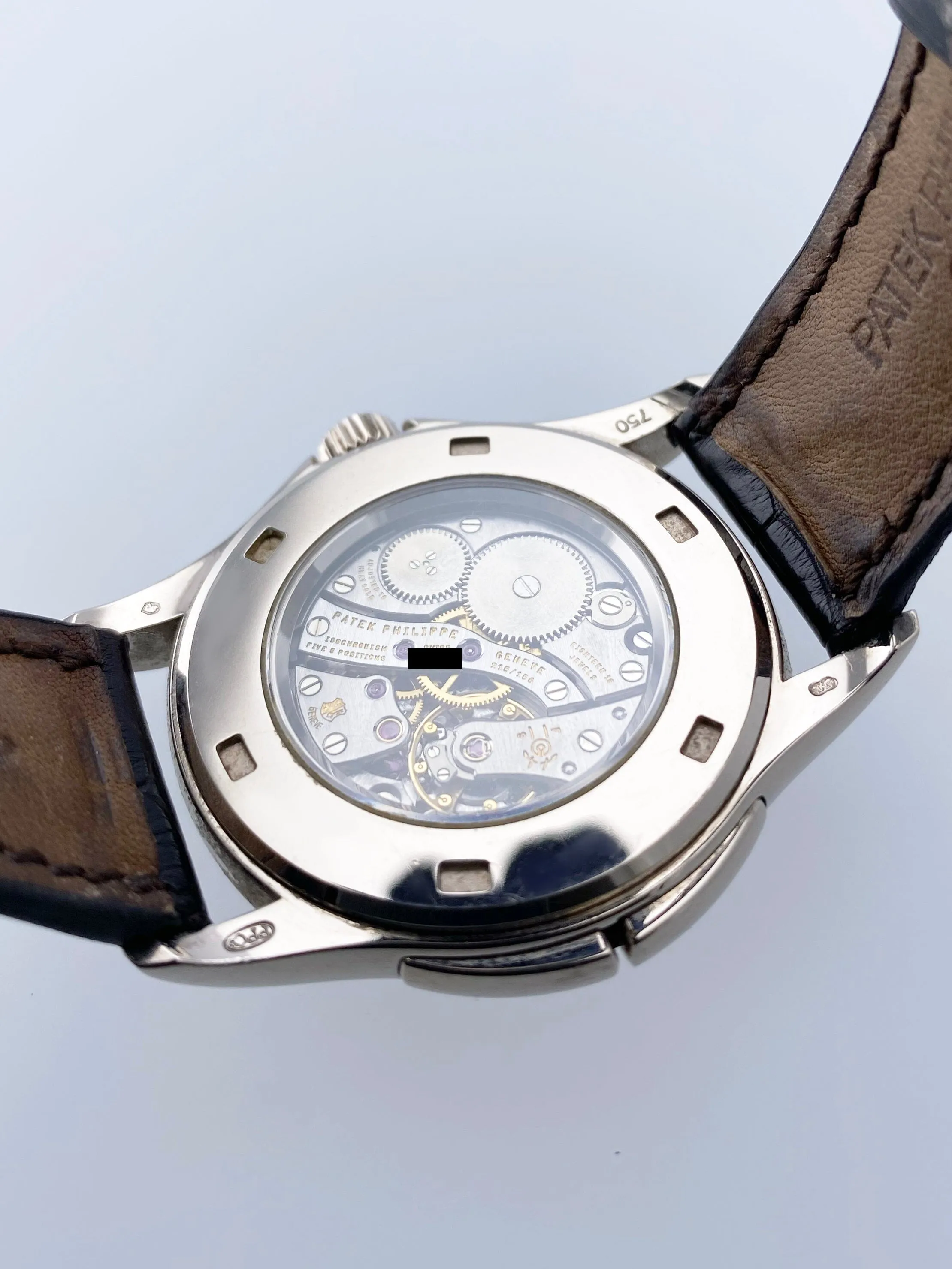 Patek Philippe Calatrava Travel Time 5134G 18K White Gold Mens Watch Box Papers