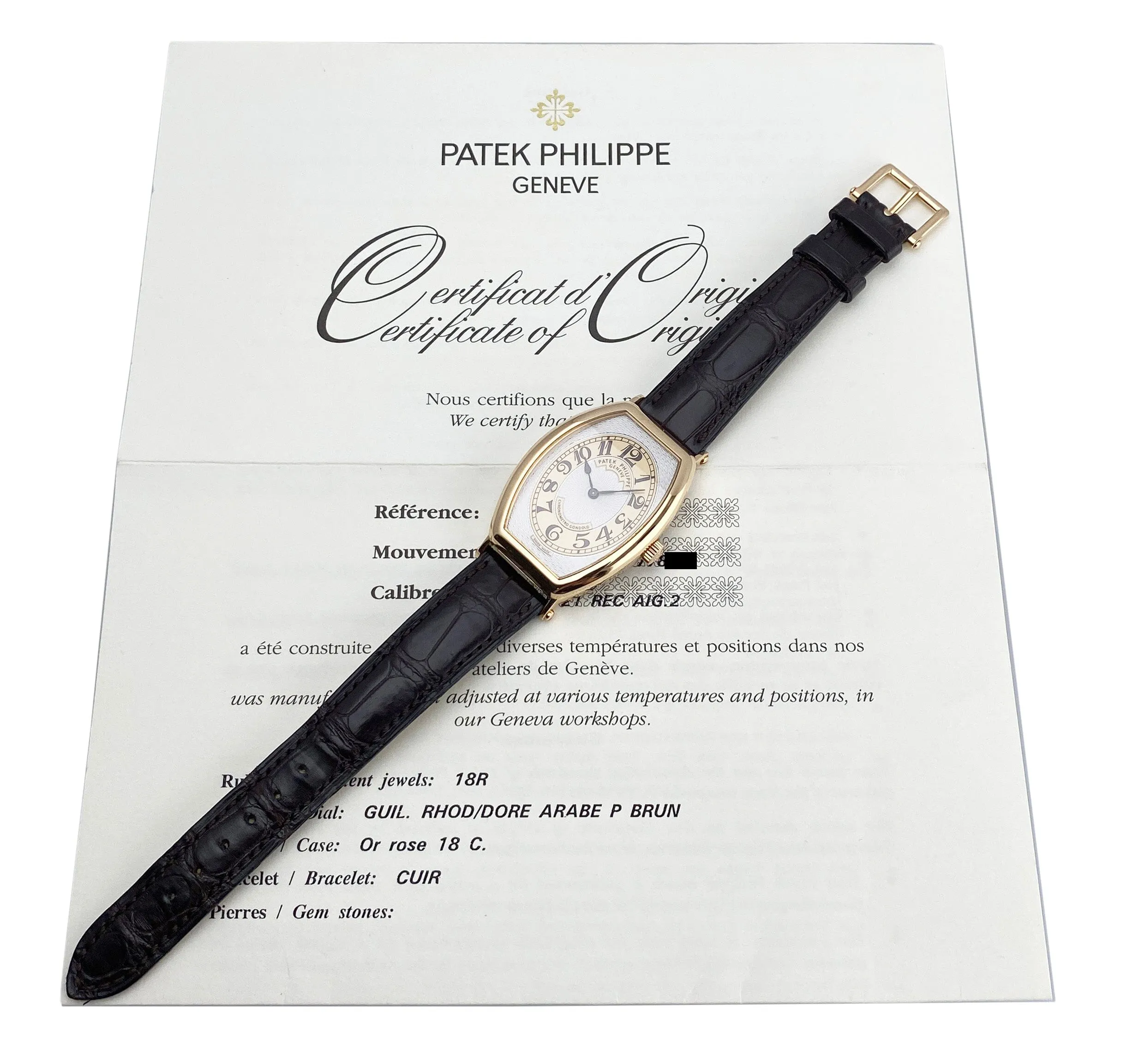 Patek Philippe Gondolo 5098R Mens Watch With Papers