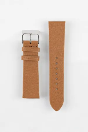 Pebro BILLY Genuine Goatskin Leather Watch Strap in MID BROWN