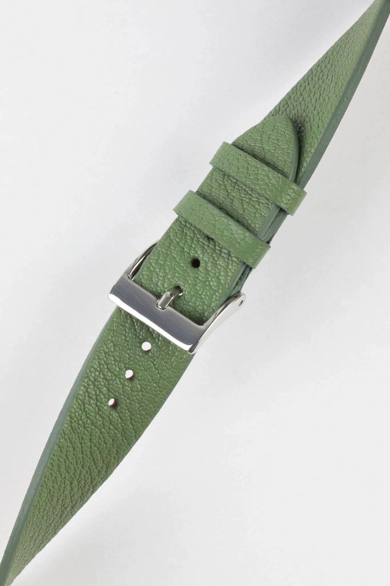 Pebro BILLY Genuine Goatskin Leather Watch Strap in SAGE GREEN