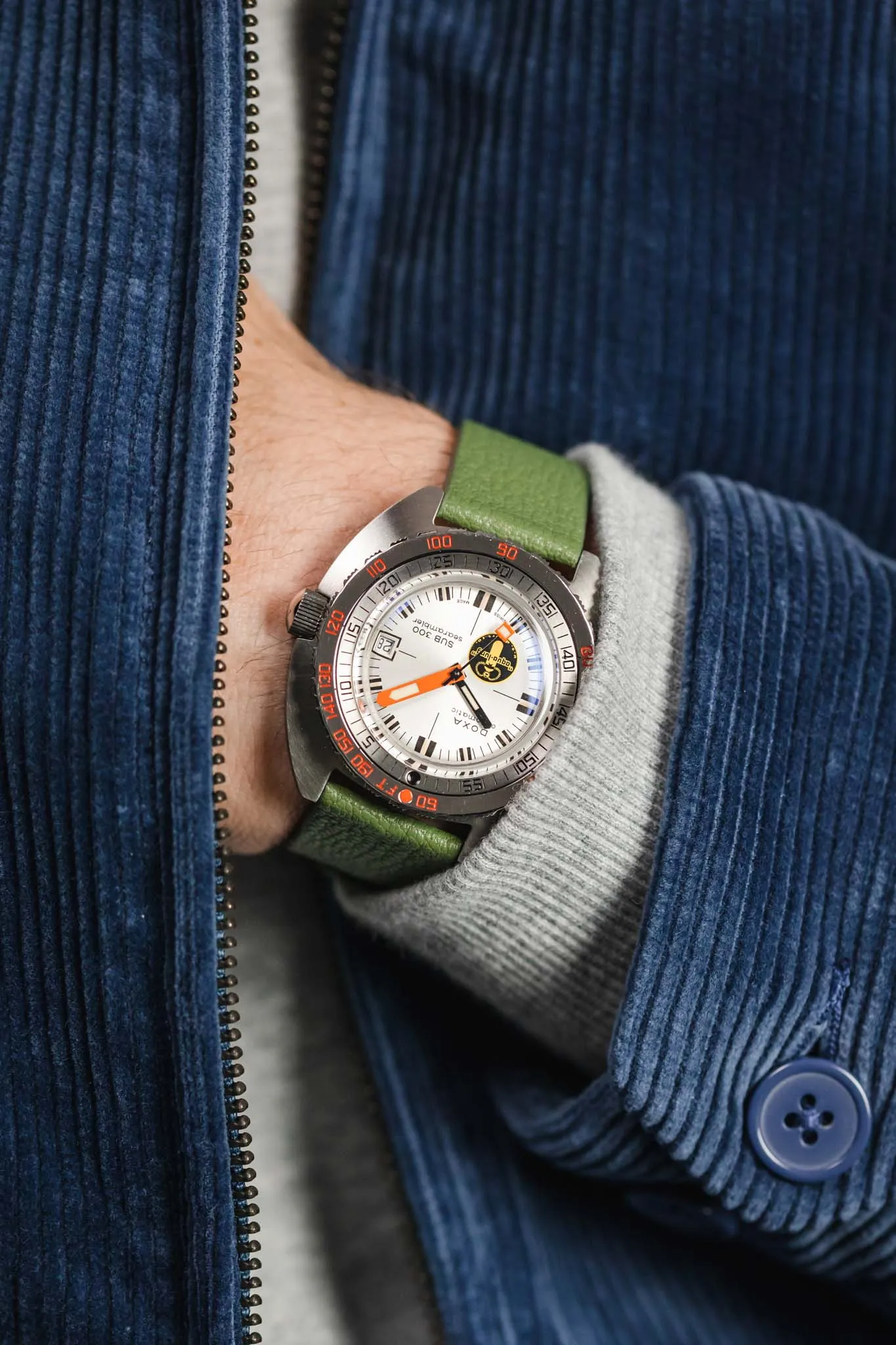 Pebro BILLY Genuine Goatskin Leather Watch Strap in SAGE GREEN