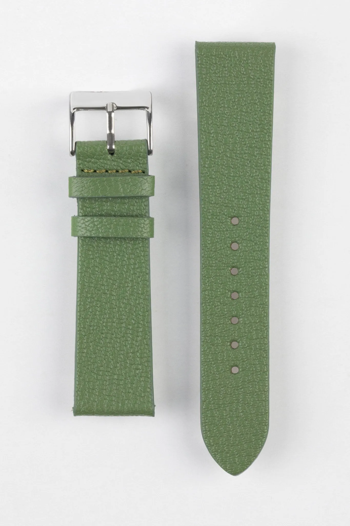Pebro BILLY Genuine Goatskin Leather Watch Strap in SAGE GREEN