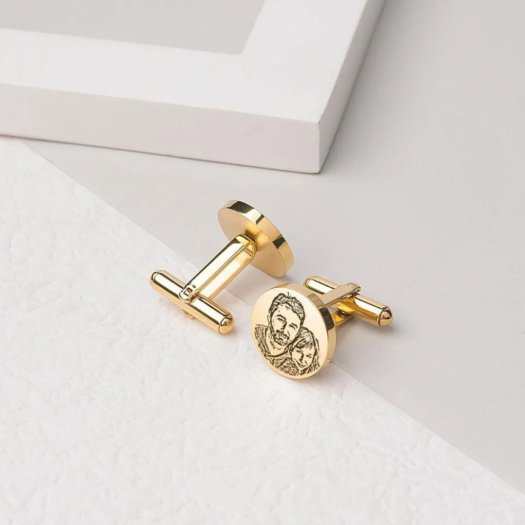 Personalized Photo Engraved Cufflinks