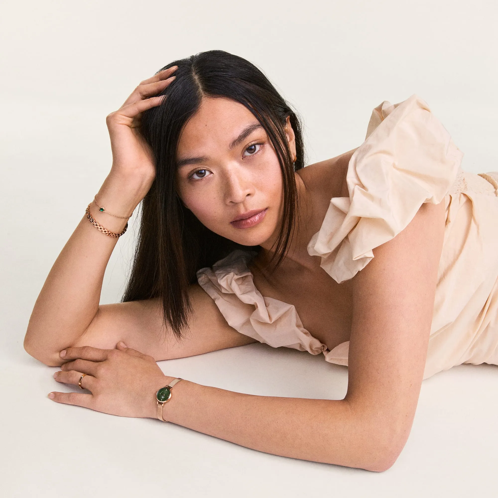 Petite Mini Emerald Melrose Rose Gold