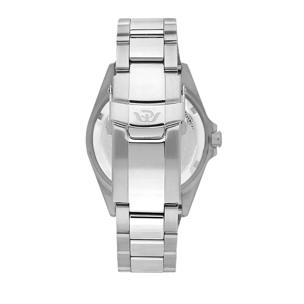 Philip Watch CARIBE 42MM AUTO 3H BLACK DIAL BR SS