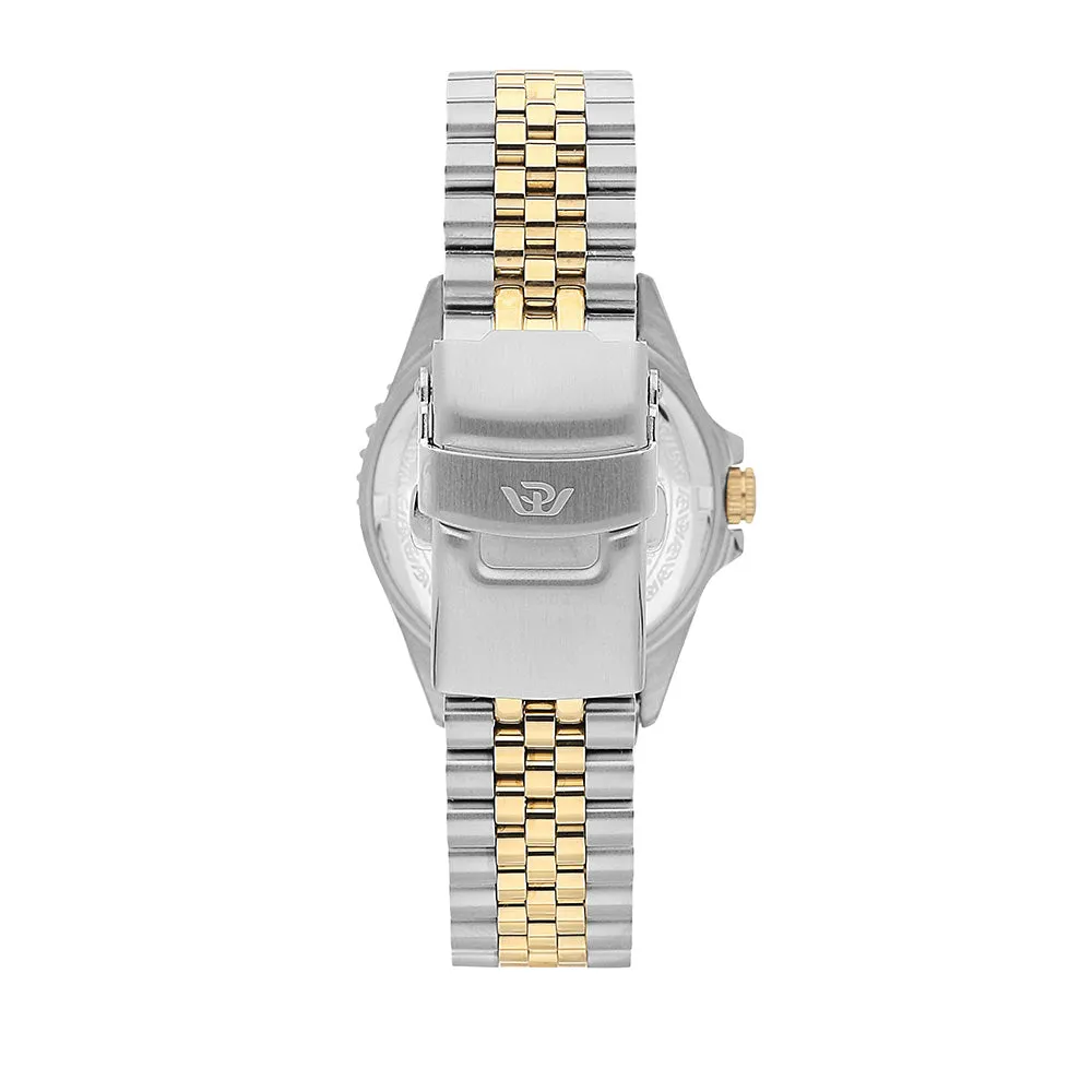 Philip Watch CARIBE DIVER 35MM AUTO WHI DIAL BR YG SS