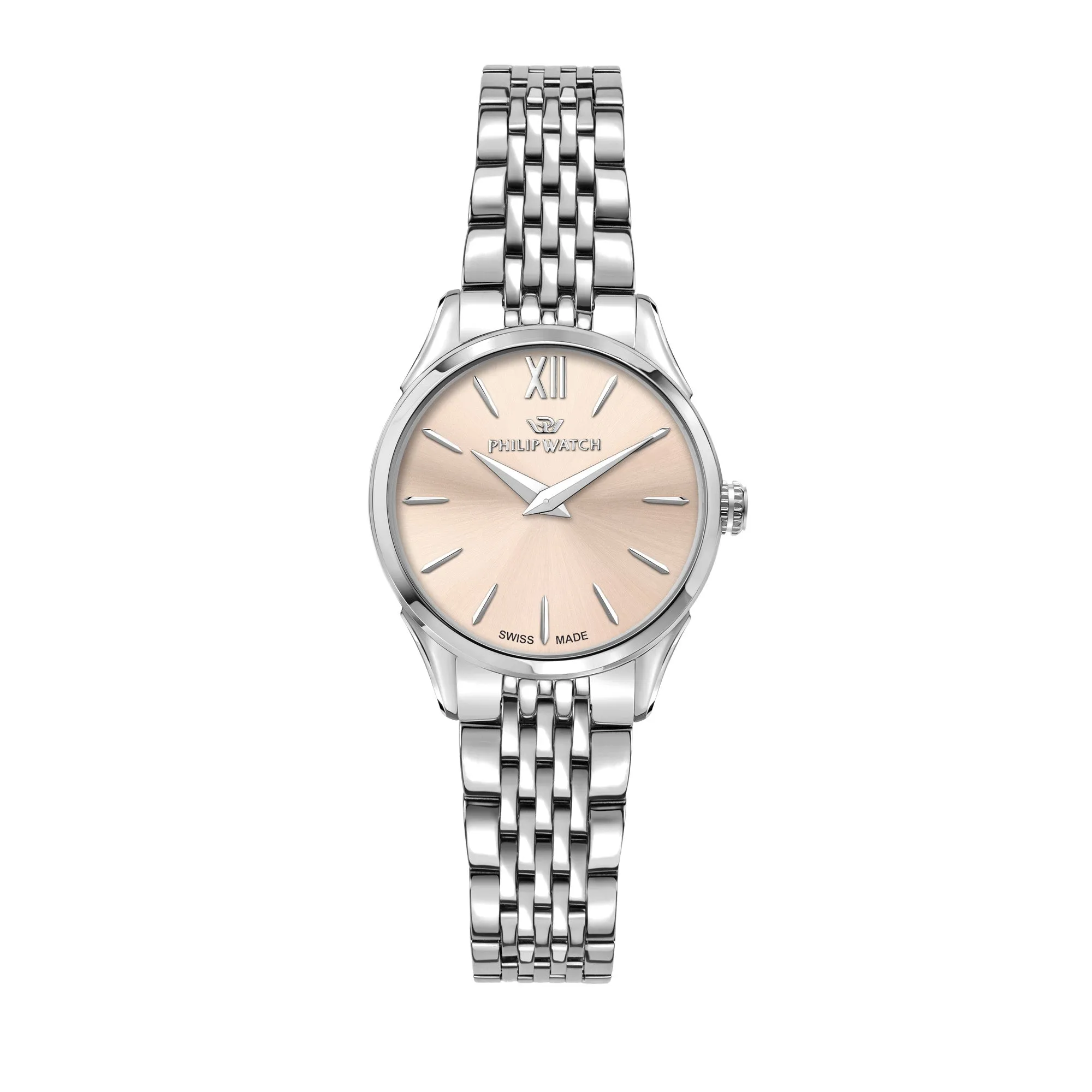 Philip Watch ROMA 28MM 2H L.ROSE DIAL BR SS