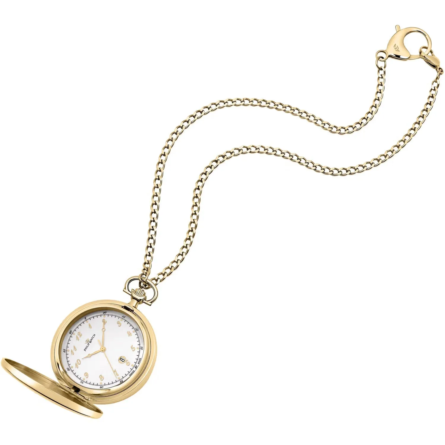 Philip Watch TASCA 42MM 3H WHITE DIAL GOLD COVER