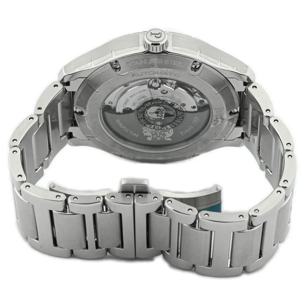 Piaget Men's Polo S Stainless Steel 42mm Blue Guilloché Stick Dial Watch Reference #: G0A41002