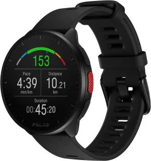 Polar Pacer GPS Running Watch High-Speed Processor Ultra-Light Bright - Black