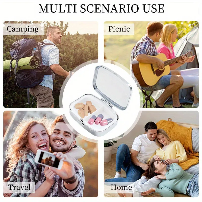Portable Pill Organizer with Fern & Mushroom Design
