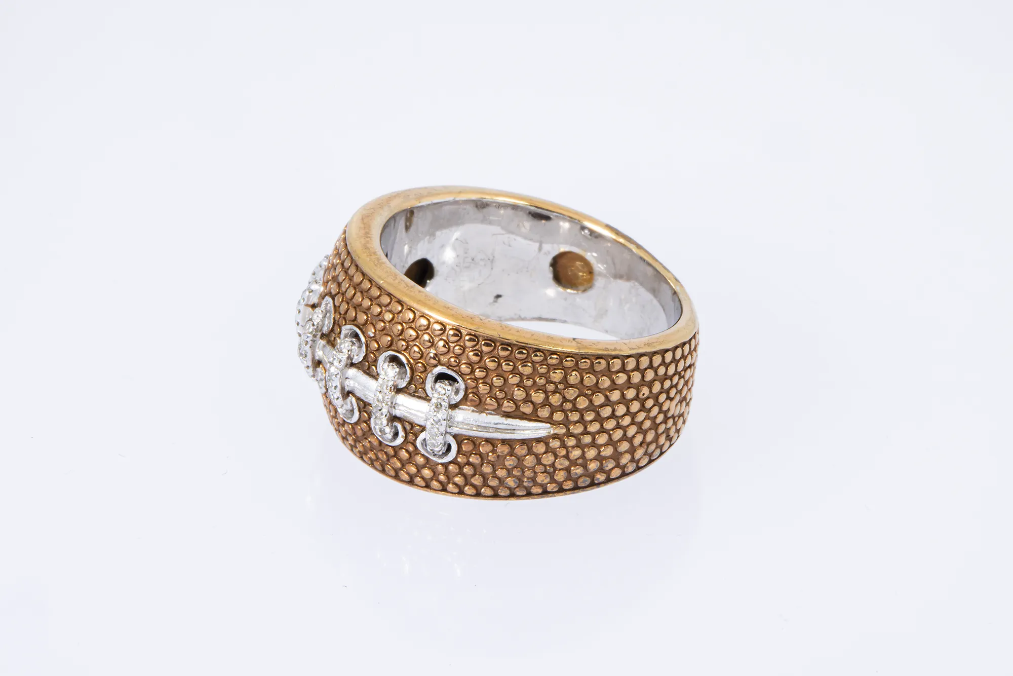 Pure .925 Silver Football Ring