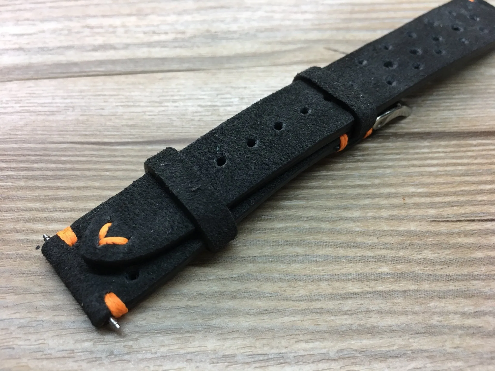 Racing Watch Straps 20mm, Rally Watch straps 19mm, Suede Leather watch band, Black Suede Leather watch Straps, 18mm watch band, FREE SHIPPING