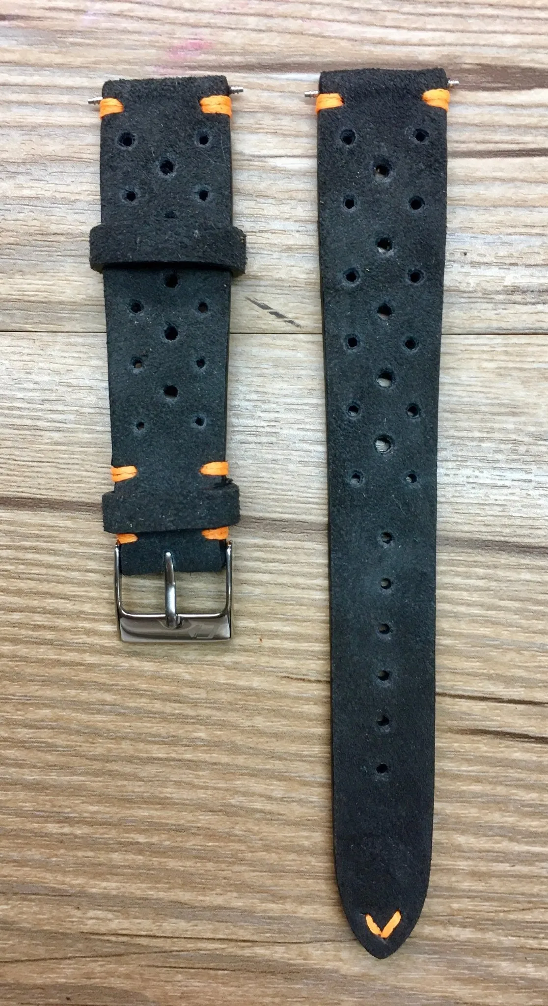 Racing Watch Straps 20mm, Rally Watch straps 19mm, Suede Leather watch band, Black Suede Leather watch Straps, 18mm watch band, FREE SHIPPING