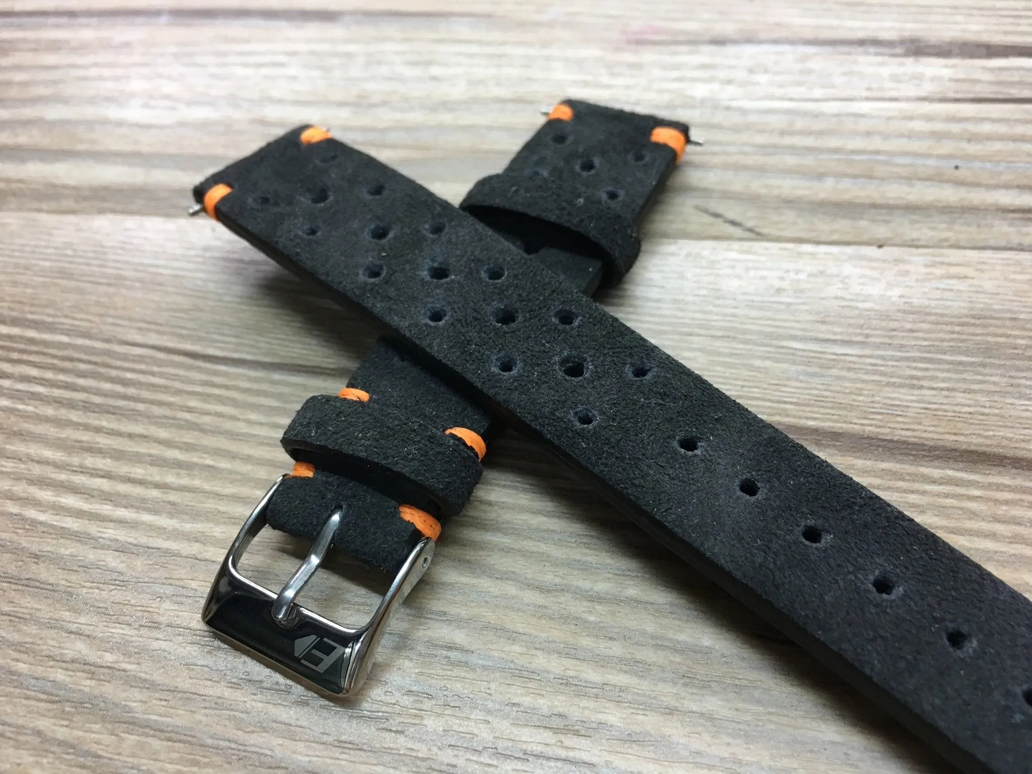 Racing Watch Straps 20mm, Rally Watch straps 19mm, Suede Leather watch band, Black Suede Leather watch Straps, 18mm watch band, FREE SHIPPING