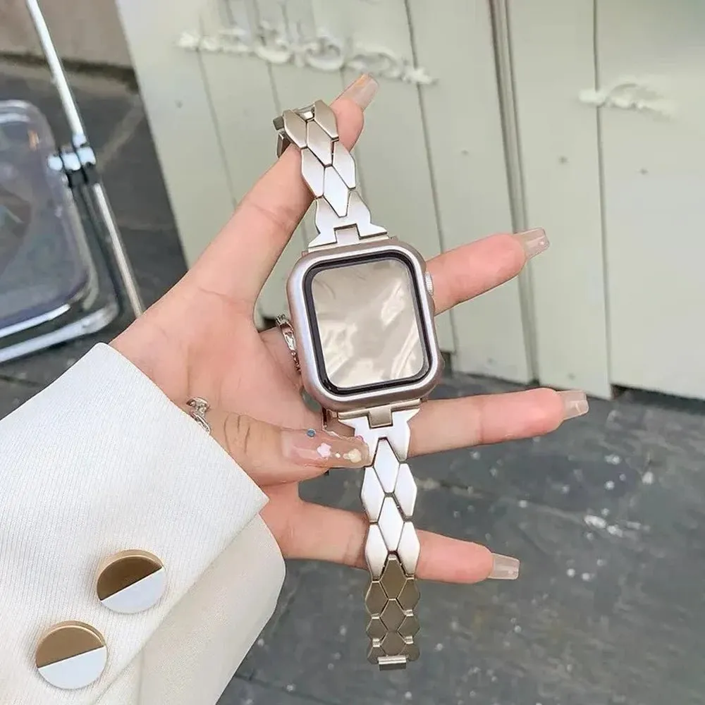 RadiantGem Stainless Steel Women's Watch Band