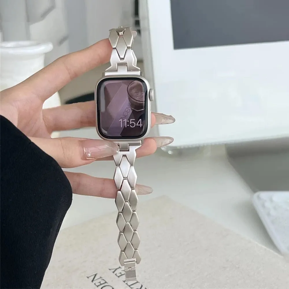 RadiantGem Stainless Steel Women's Watch Band