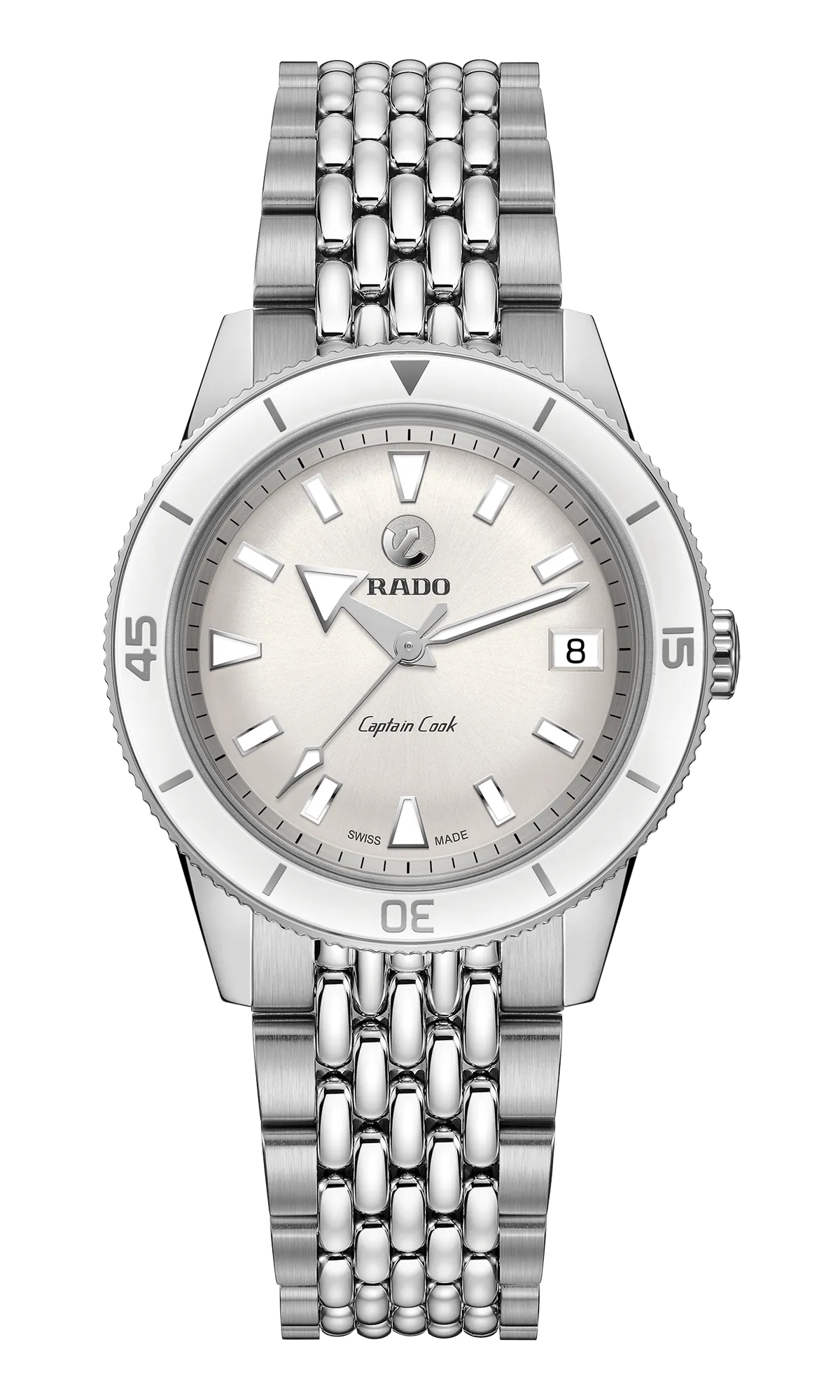 RADO Captain Cook Automatic 37mm Silver Dial Stainless Steel Unisex Watch R32500013