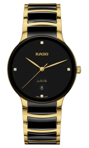 RADO Centrix Diamonds Gold-Black Ceramic 39.5mm Men's Watch R30022712