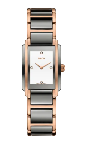 RADO Integral Diamonds 22.7mm Plasma Ceramic-Rose Gold Women's Watch R20141712
