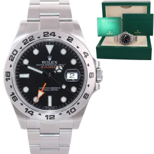 Random Serial Rolex Explorer II 42mm 216570 Black Dial Steel Lume Watch Box