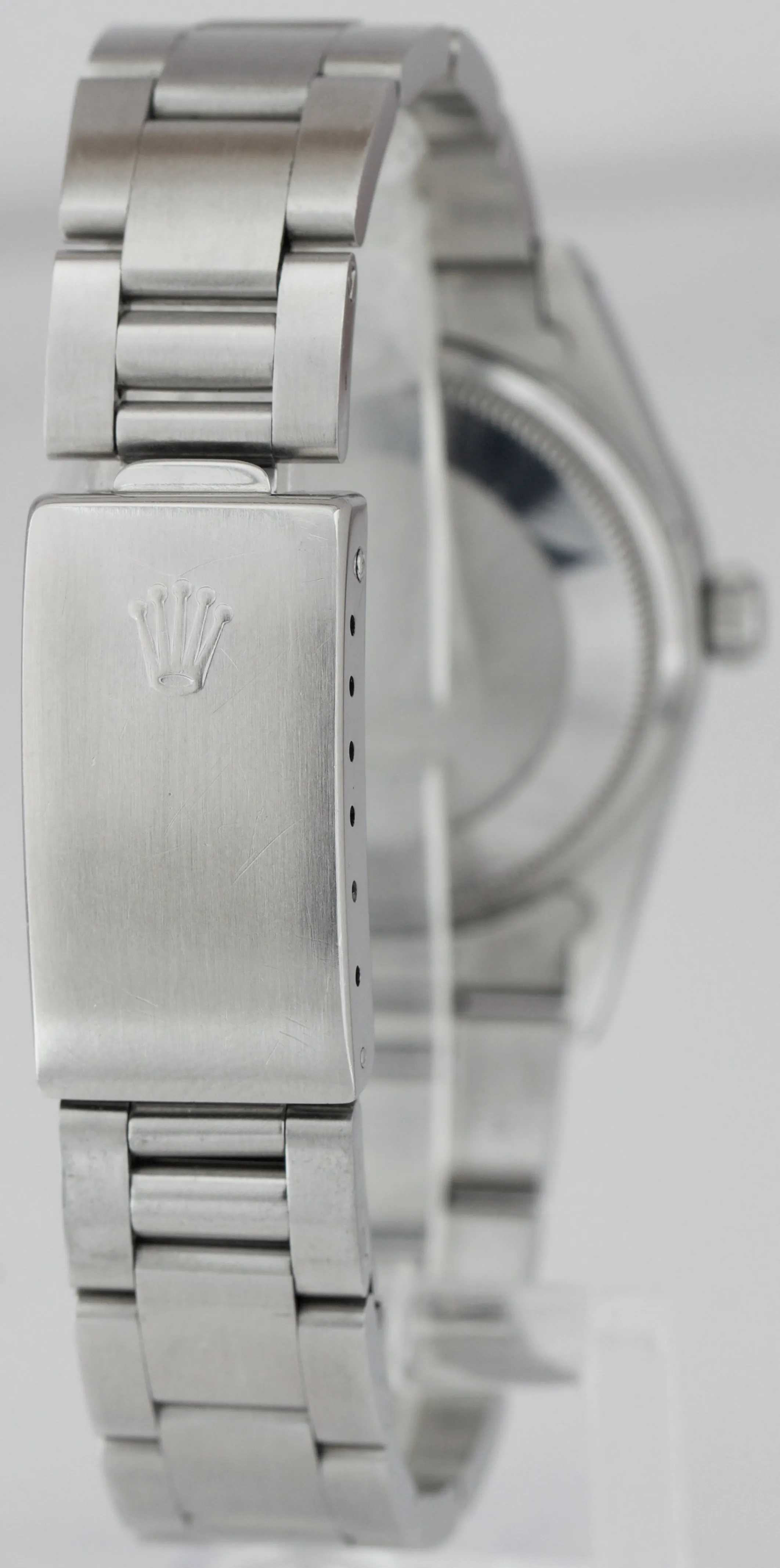 RARE Rolex Air-King Oyster Perpetual Steel Gray Bar Index 14000 34mm Watch