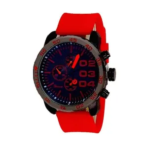Red Black Mens Watch w/ Diesel Cologne