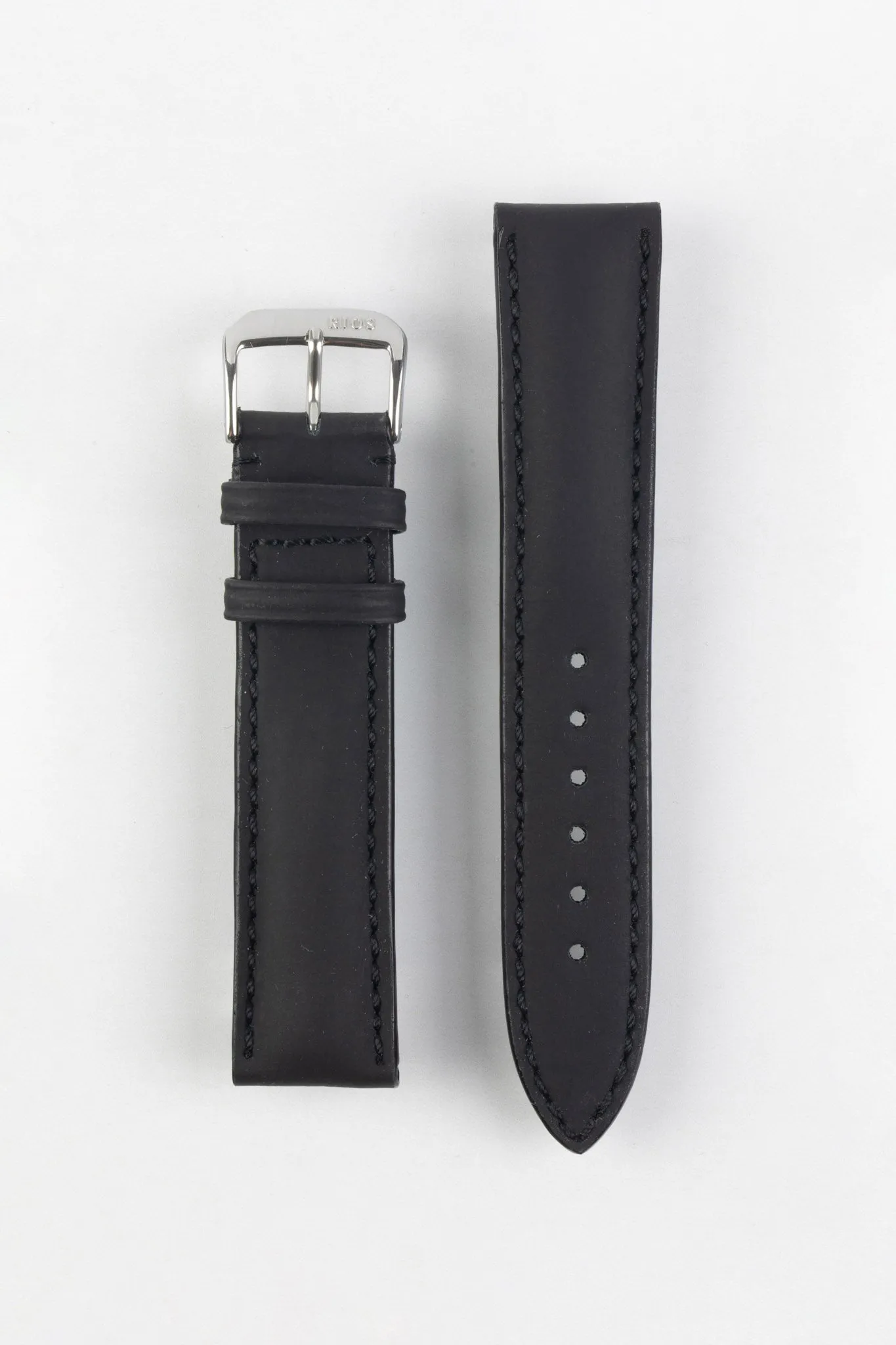 RIOS1931 SUNSET Water Resistant Cow Leather Watch Strap in BLACK