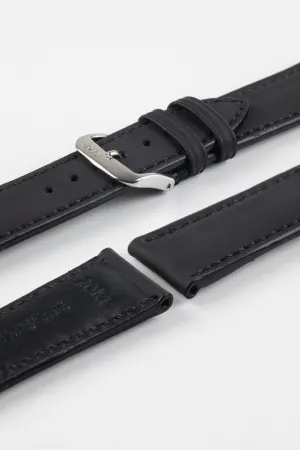 RIOS1931 SUNSET Water Resistant Cow Leather Watch Strap in BLACK