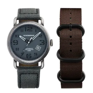 Rodim. Grey Sandwich Dial. Grey Cordura Strap. SG-2800-01