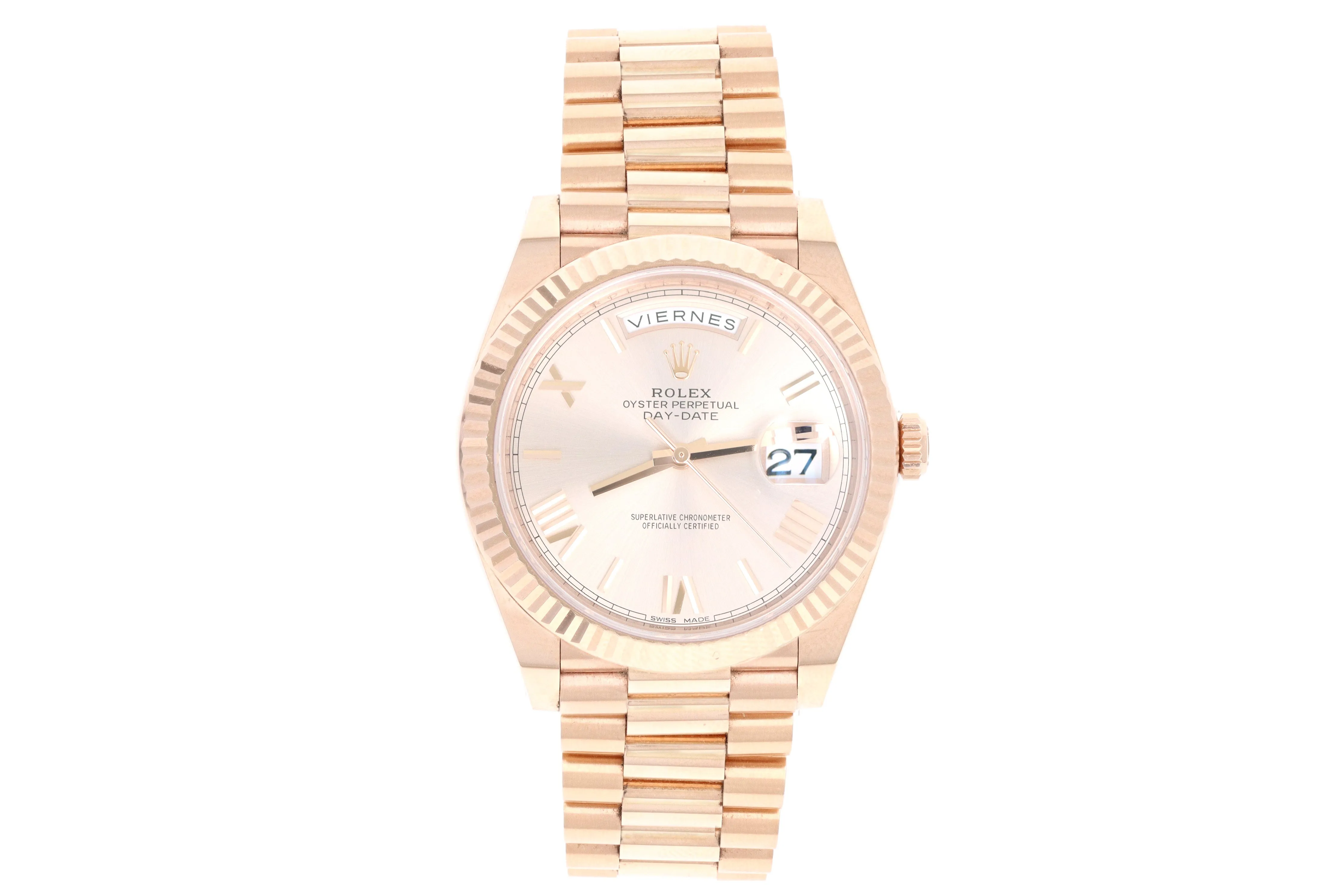 Rolex 18K Rose Gold President Model 228235